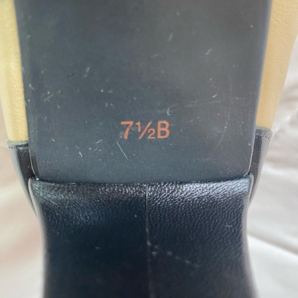 Talbots Cream and Black Peep Toe Heels - Picture 11 of 11